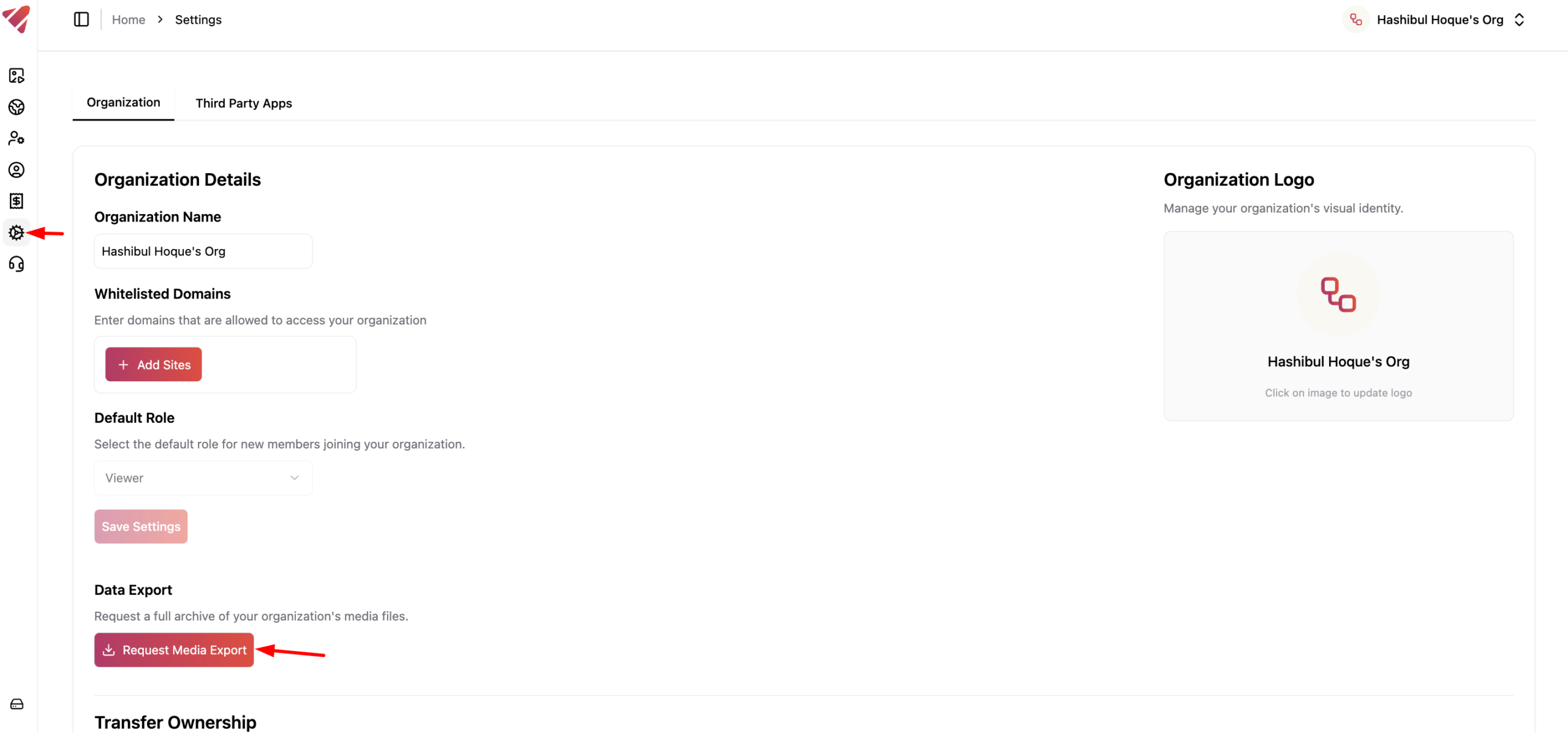 Export GoDAM Central Media Library