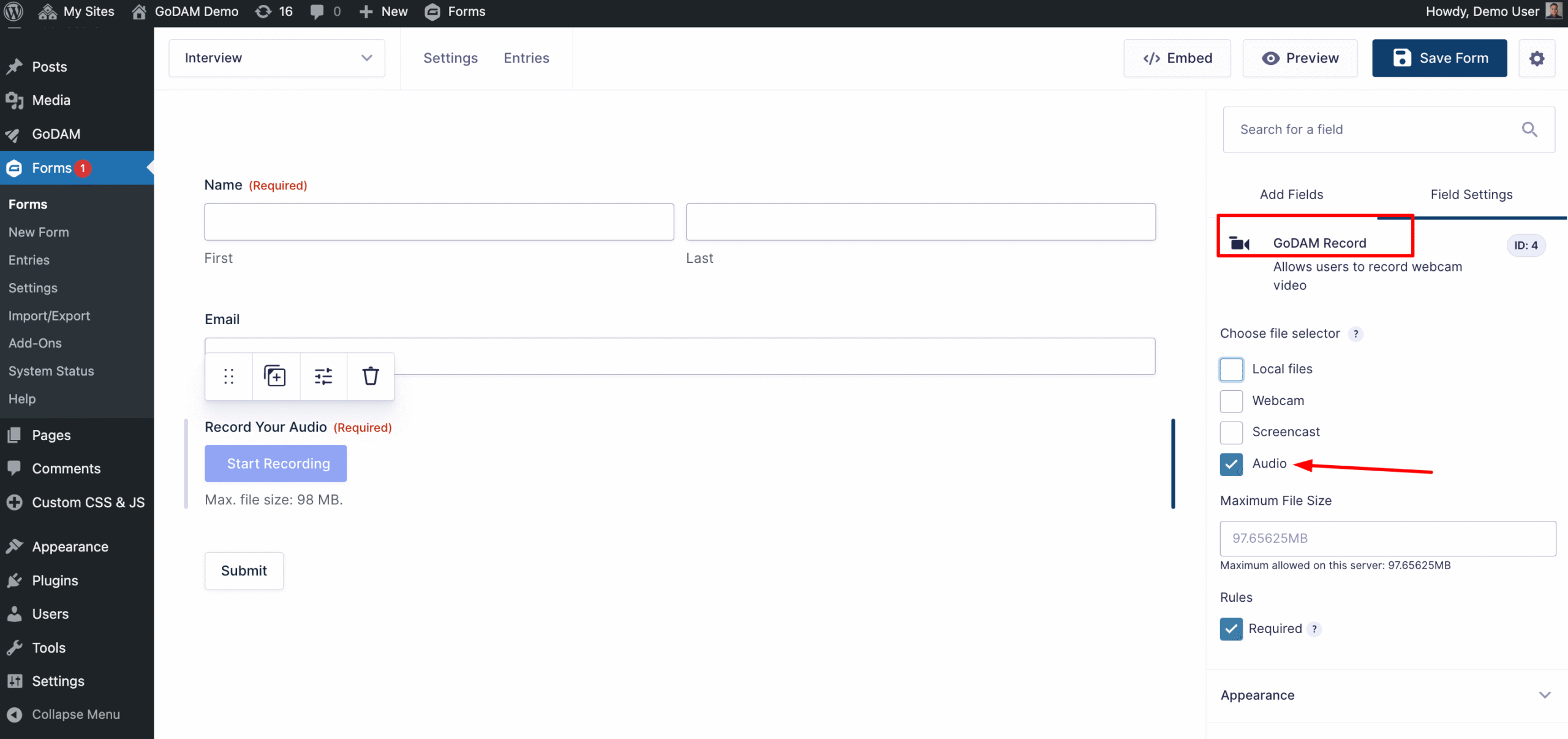 GoDAM-Form-Recorder-for-Audio-submissions-docs-2560x1206