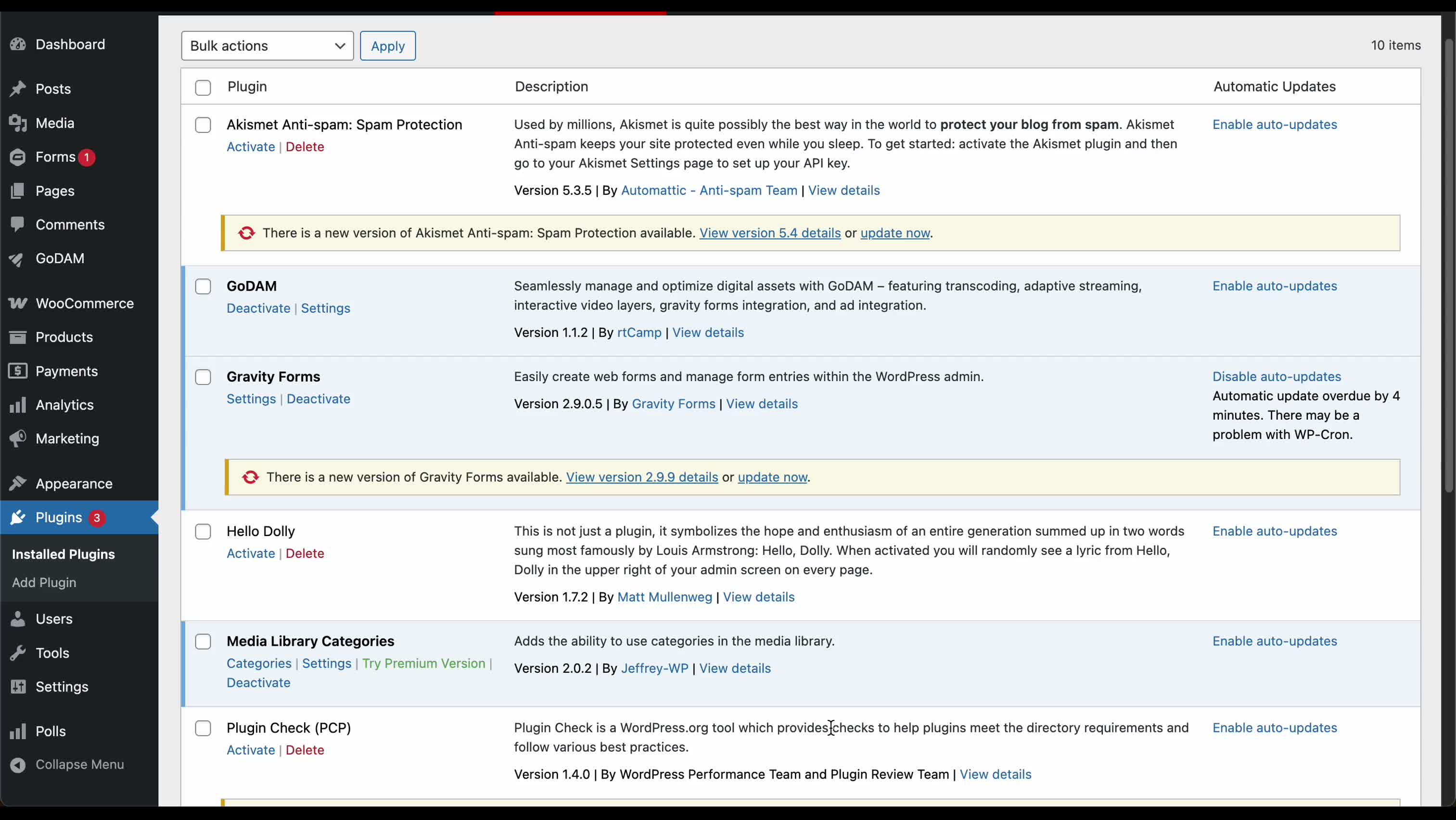 GoDAM Gallery Category filter