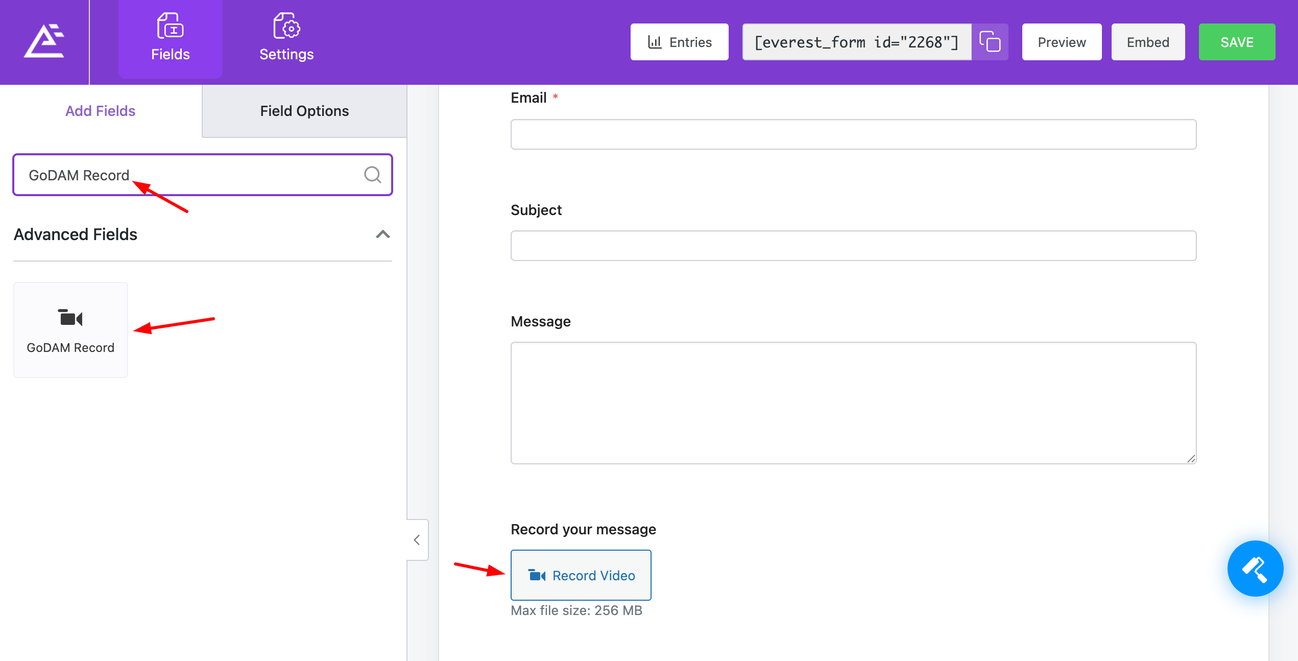 Everest-Forms-Recorder-Field