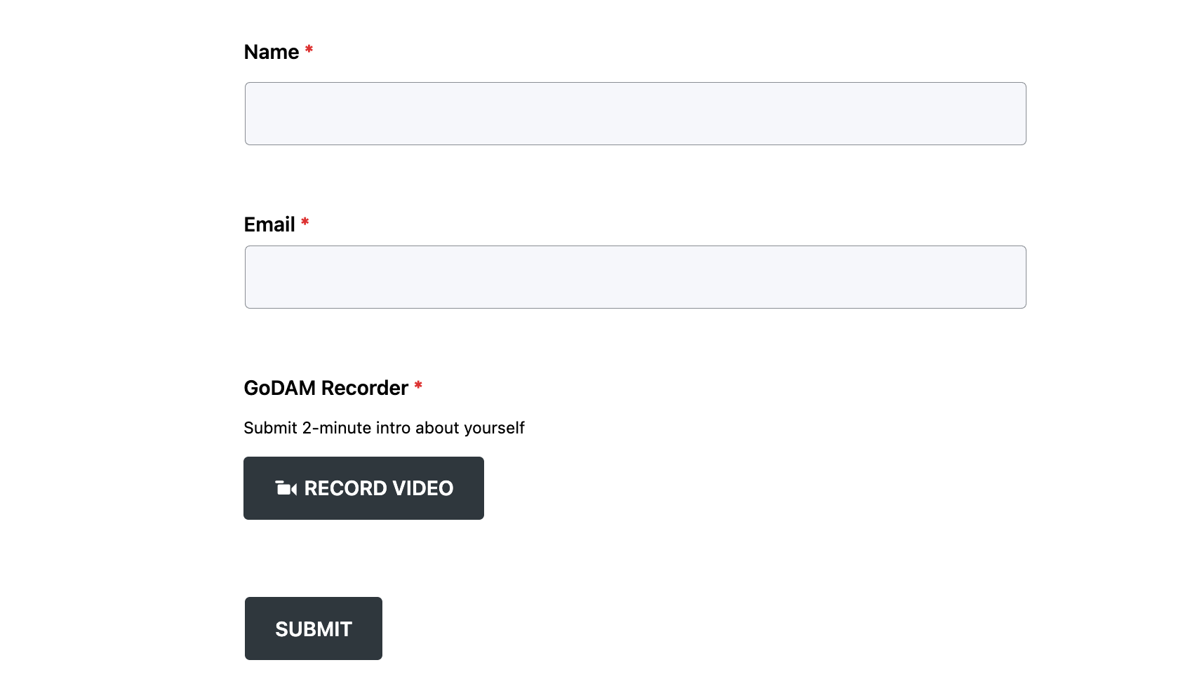 Ninja-forms-GoDAM-recorder-field