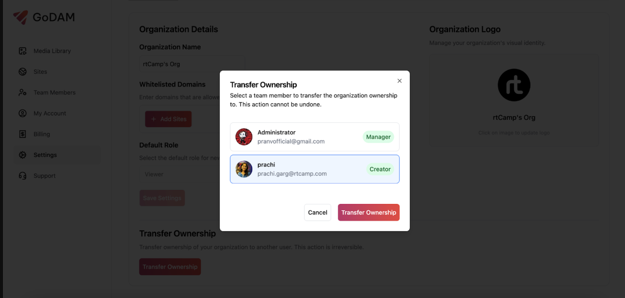 org-transfer-ownership