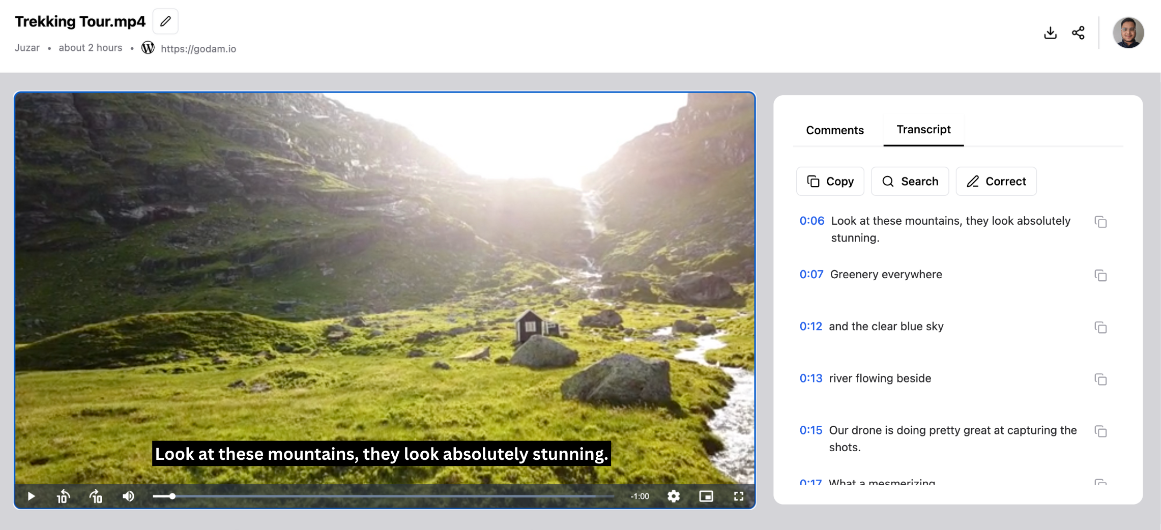 AI-video-subtitles-in-WordPress-with-GoDAM-2