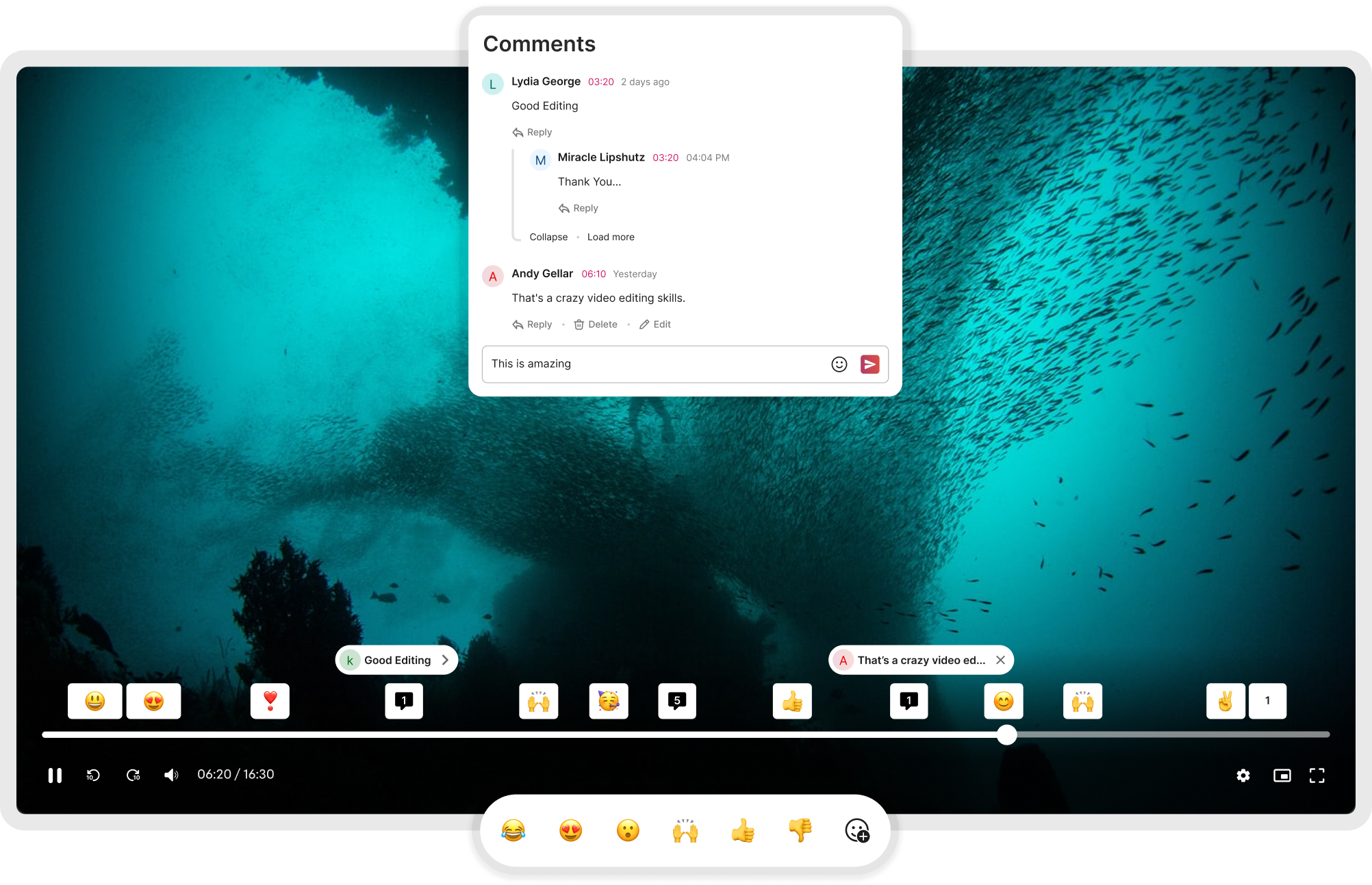 GoDAM-screen-recorder-chrome-extension-likes-and-comments-collaboration