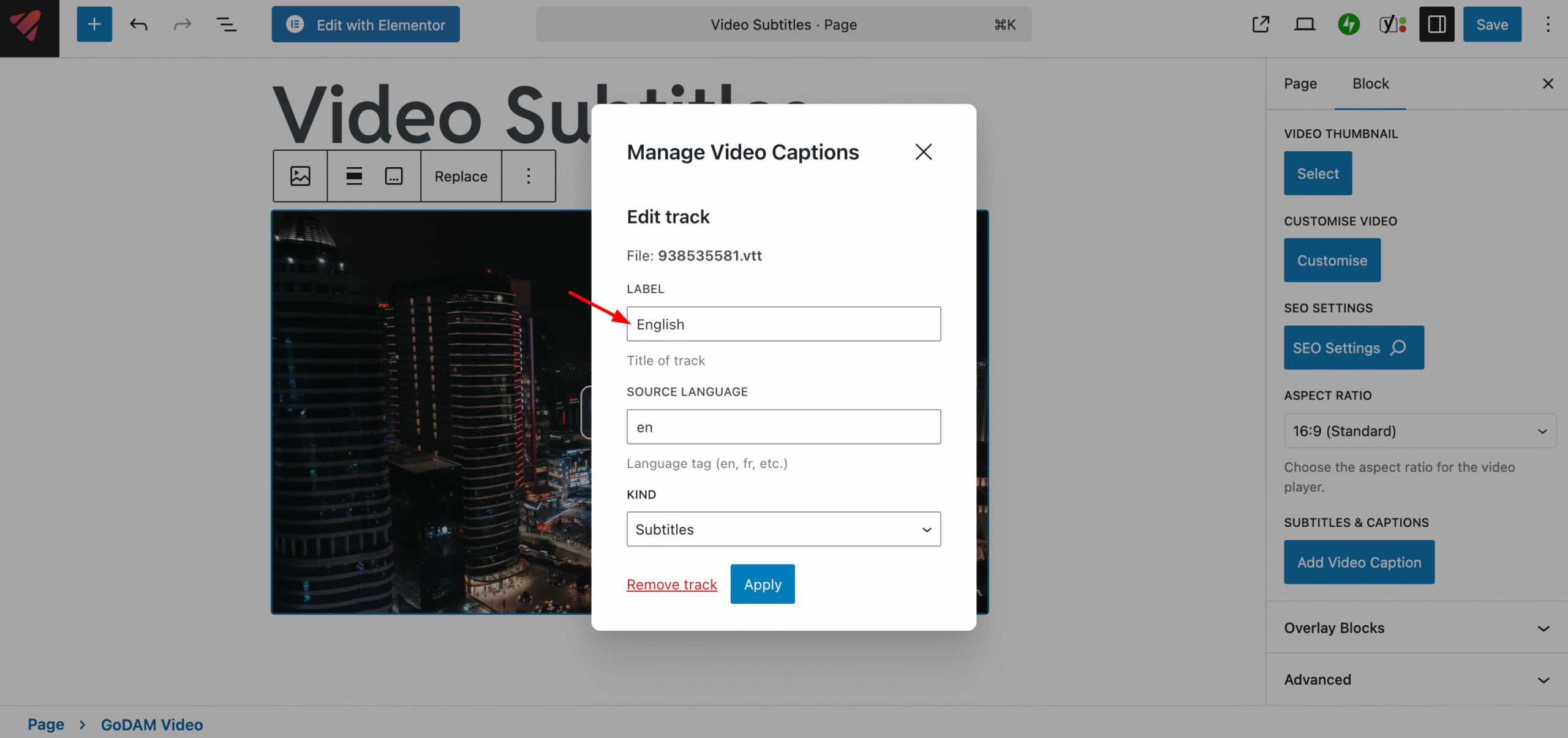 Manual-video-subtitles-in-WordPress-with-GoDAM-6-2560x1205