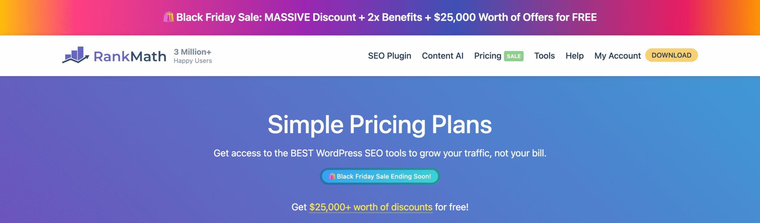 Rankmath Black Friday and Cyber Monday Sale 2025